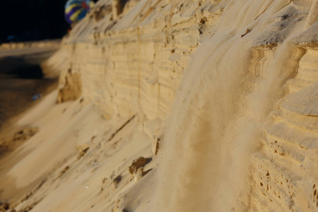 砂腐蚀沙丘山脉砂砾的质地