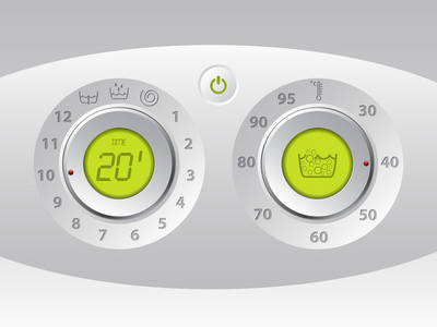 洗机手册和数字控制板图片