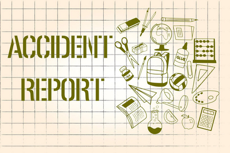文字书写事故报告。填写特殊事件记录详细信息的窗体的业务概念