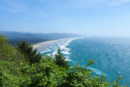 俄勒冈州海岸和太平洋。风景