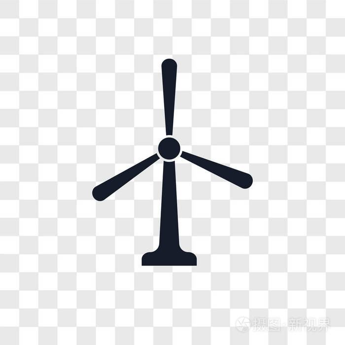 插画 标志,符号 风车矢量图标隔离在透明背景下, 风车徽标概念.eps