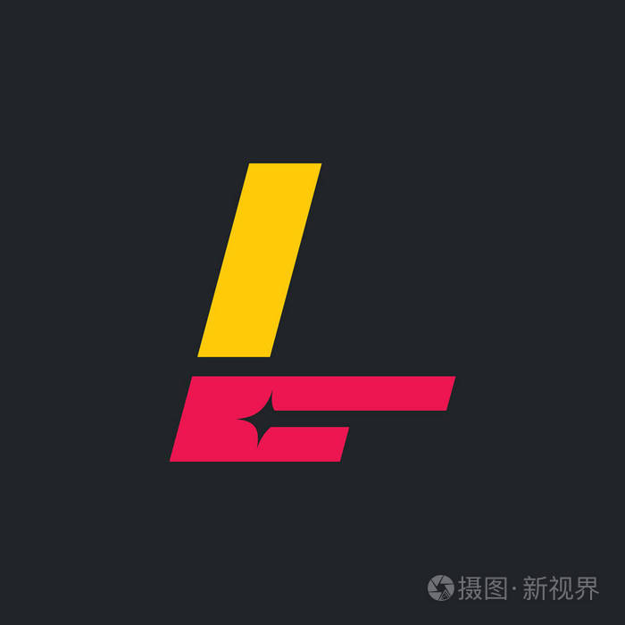 字母l 向量图示符号