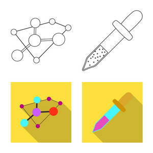 孤立对象的遗传和植物的图标。收集遗传和生物技术向量图标的股票
