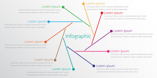 详细的报告，从不同的流程步骤的矢量图模板