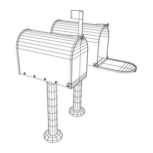 通信邮箱线框图片