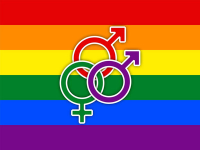 一个男人与两个美女图片