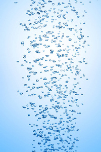 蓝色水中气泡的光效应