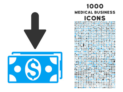 获取与 1000年美元纸币图标医疗业务图标