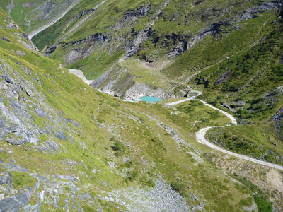 stausee mooserboden 大坝在奥地利阿尔卑斯山