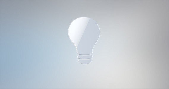 灯泡白色 3d 图标