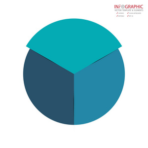 矢量抽象元素图表3选项。为企业财务模板的布局小册子工作流程信息或演示等设计。图表时间线路径。抽象3d 矢量