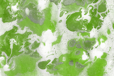 绿色大理石背景与油漆飞溅纹理