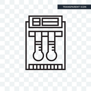 在透明背景上隔离的烧瓶矢量图标, 烧瓶徽标