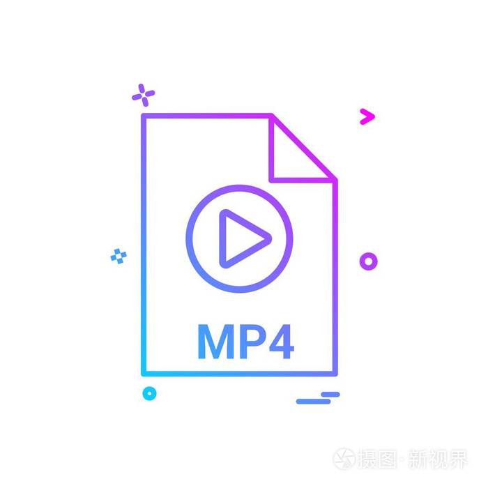 mp4 文件文件扩展名文件格式图标矢量设计