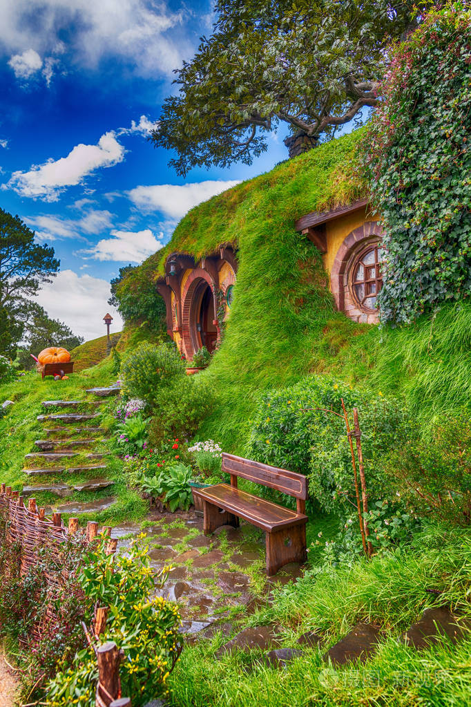 matamata, 新西兰.霍比屯是哈比人住在洞里的地方