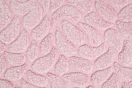 旧粉色织物垫纹理BA的特写表面织物图案