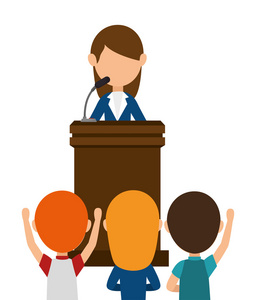 卡通选举投票设计照片