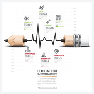教育和学习步骤图与脉冲线图 Pe