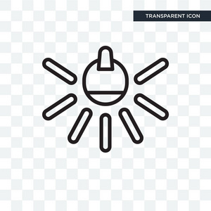 透明光源光矢量图标隔离在透明背景, 光标志照片