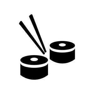 寿司图标矢量隔离在白色背景, 寿司透明标志, 食品符号