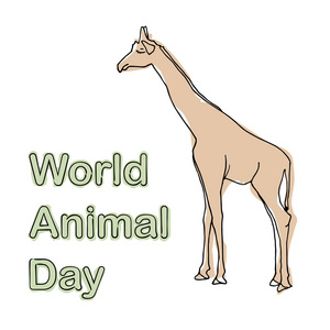 世界动物日概念