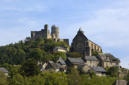 城堡和 Aveyron，法国图卢兹教会