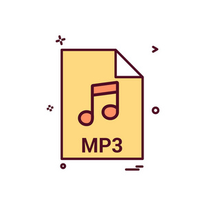 mp3 文件文件扩展名文件格式图标矢量设计