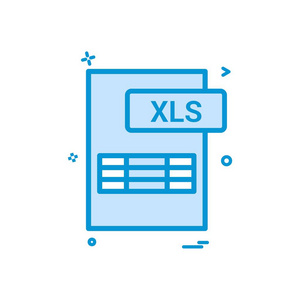 xls 文件格式图标矢量设计