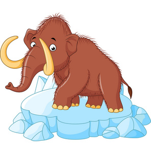 快乐的猛犸象卡通照片