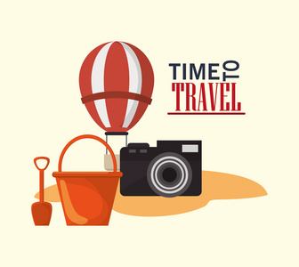 时间旅行度假旅行图标标志