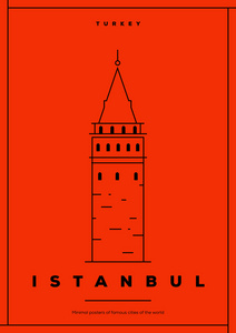 伊斯坦布尔极简主义旅游海报