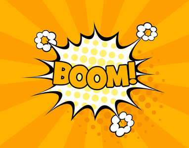 boom 漫画文本语音气泡矢量隔离模板.