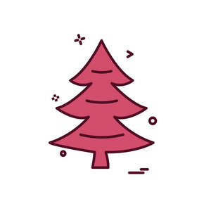 圣诞树图标设计矢量