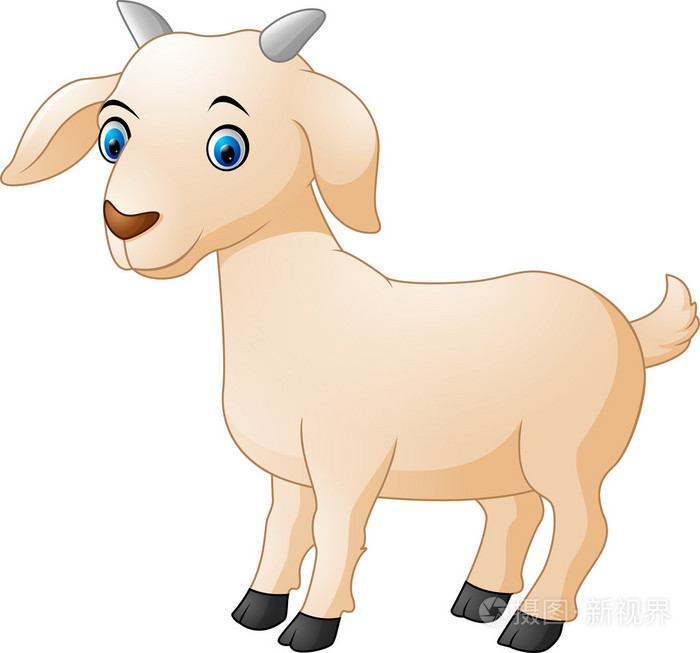 可爱的山羊卡通