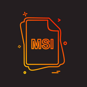 Msi 文件类型图标设计矢量图