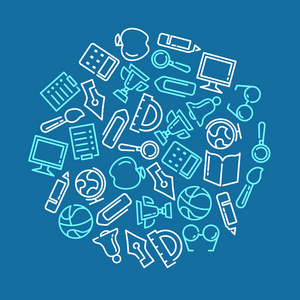 黑板与数学任务教育背景与图标照片