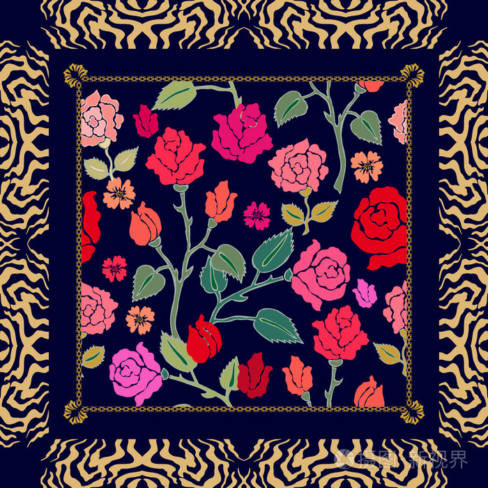 吉普赛人图案创意复古围巾