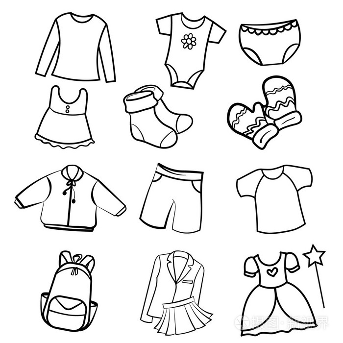 服装收集矢量图插画-正版商用图片0suvuu-摄图新视界