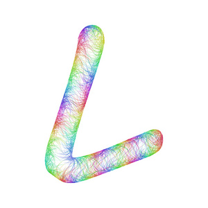 头发渐渐消失字体设计字体设计素描彩虹-字母 l照片