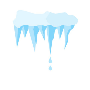 冰柱图标矢量隔离在白色背景, 冰柱透明标志, 天气符号