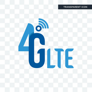 4g. 在透明背景下隔离的 lte 矢量图标, 4g lte