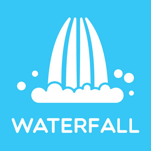 水射流喷泉标志模板.线性喷泉剪影矢量设计.