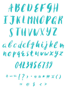 手写书法字母表