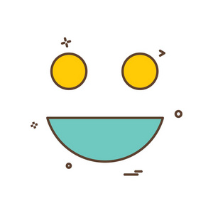 快乐 emoji 表情图标设计矢量