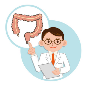 医生有关大肠癌的说明照片