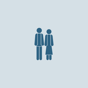 站在一起的男人和女人的向量图标