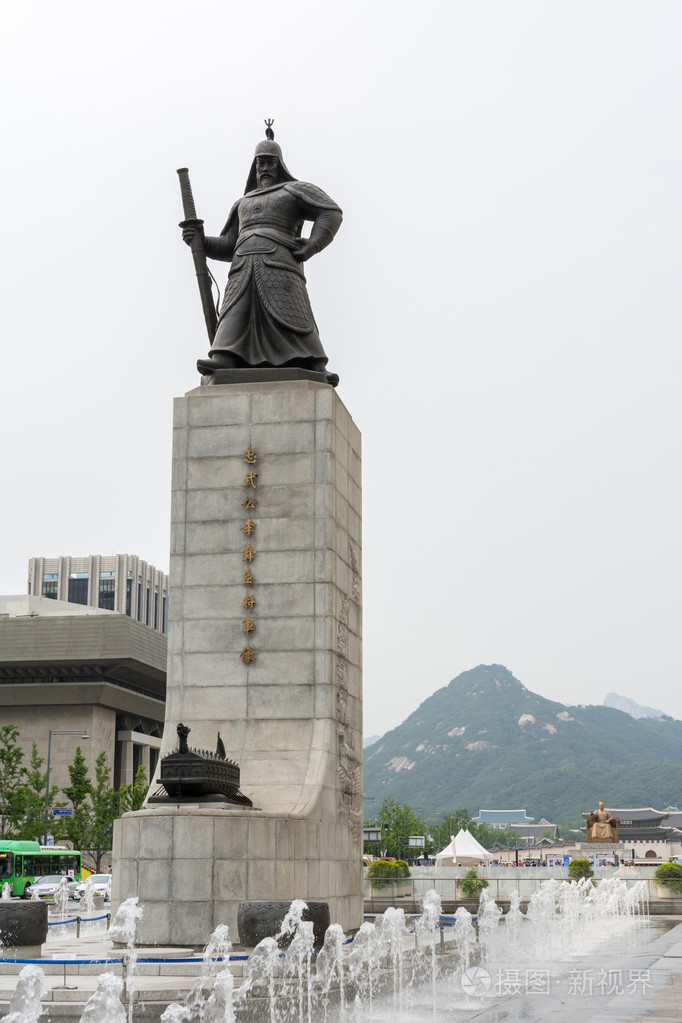 雕像的李舜在首尔,韩国