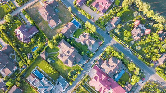 城郊住宅小区鸟瞰图