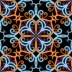 观赏花卉背景.手绘线艺术花纹复古花卉, 漩涡, 华丽的装饰质感装饰品.