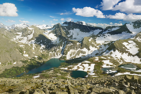 美丽的夏日风景，阿尔泰山俄罗斯